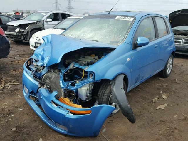 KL1TD66607B769331 - 2007 CHEVROLET AVEO BASE BLUE photo 2