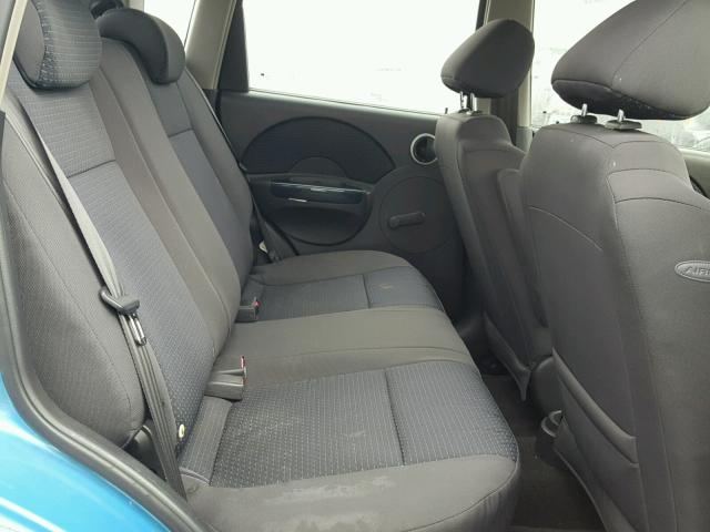 KL1TD66607B769331 - 2007 CHEVROLET AVEO BASE BLUE photo 6