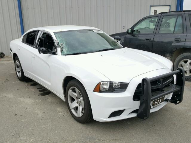 2C3CDXAT5EH184653 - 2014 DODGE CHARGER PO WHITE photo 1