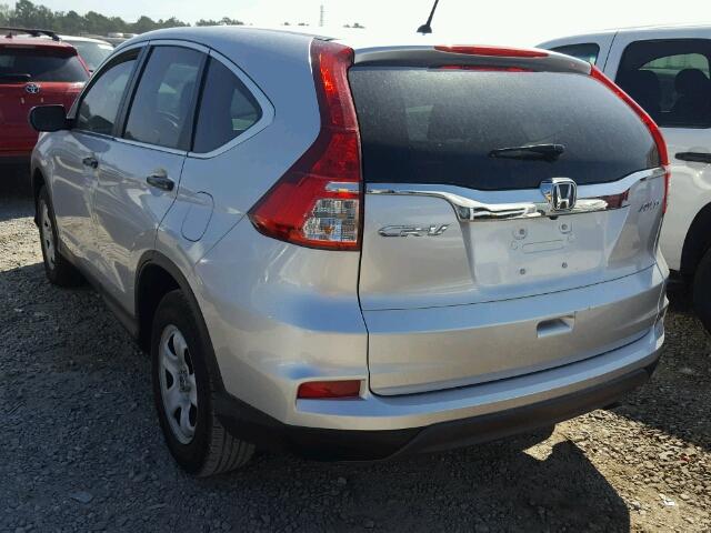 2HKRM4H37GH638485 - 2016 HONDA CR-V LX SILVER photo 3