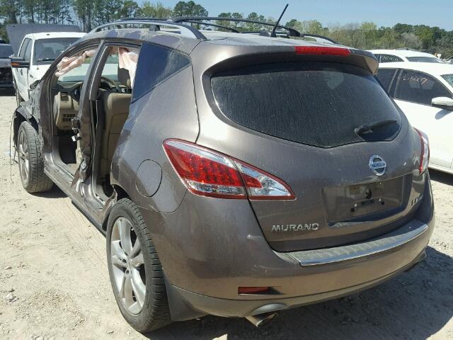 JN8AZ1MW5BW185231 - 2011 NISSAN MURANO S BROWN photo 3