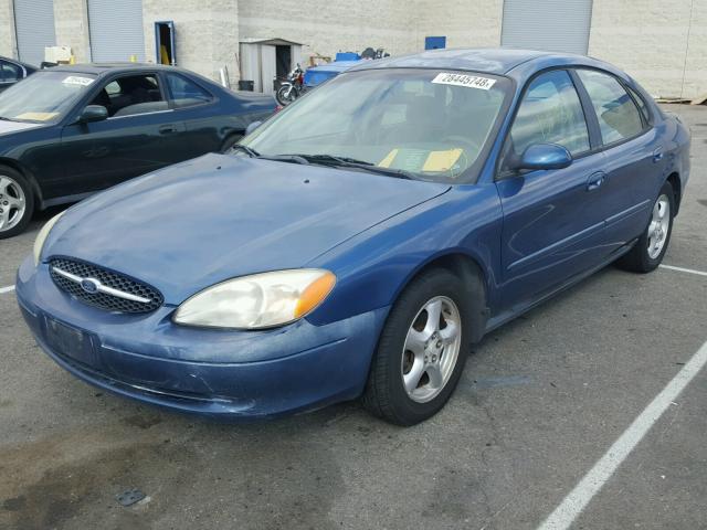 1FAFP53U92G206189 - 2002 FORD TAURUS SE BLUE photo 2