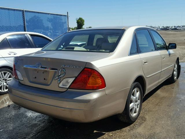 4T1BF28B4YU060422 - 2000 TOYOTA AVALON XL BEIGE photo 4