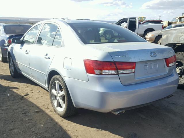 5NPEU46F46H132512 - 2006 HYUNDAI SONATA GLS BLUE photo 3