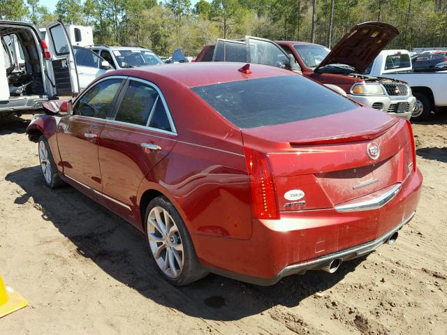 1G6AC5SX2E0168428 - 2014 CADILLAC ATS PERFOR MAROON photo 3