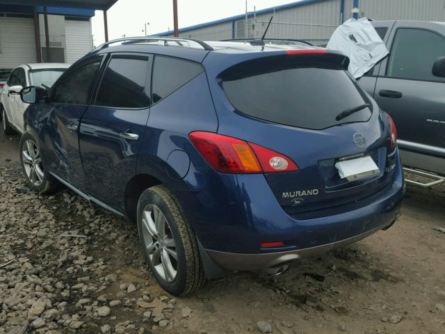 JN8AZ18W49W124912 - 2009 NISSAN MURANO S BLUE photo 3