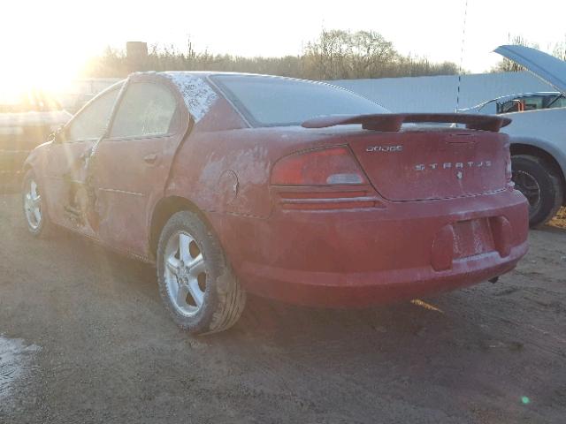 1B3EL46R15N686684 - 2005 DODGE STRATUS SX RED photo 3