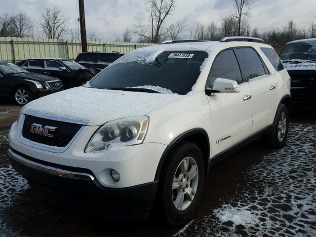 1GKER33747J116350 - 2007 GMC ACADIA SLT WHITE photo 2