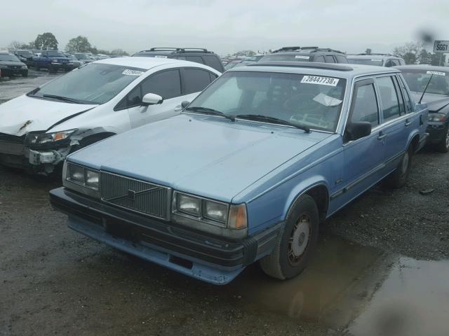 YV1FX8842G1063966 - 1986 VOLVO 740 GLE BLUE photo 2