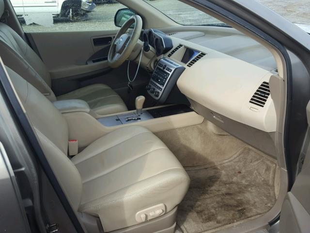 JN8AZ08W43W226499 - 2003 NISSAN MURANO SL SILVER photo 5