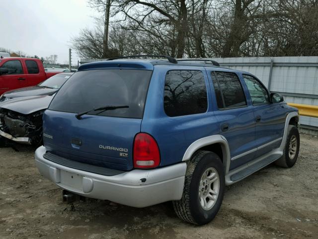 1D4HS58N83F577745 - 2003 DODGE DURANGO SL BLUE photo 4