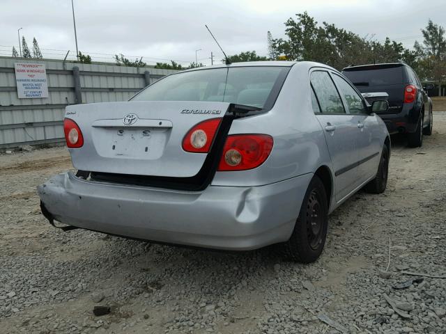 1NXBR32E08Z004509 - 2008 TOYOTA COROLLA CE SILVER photo 4