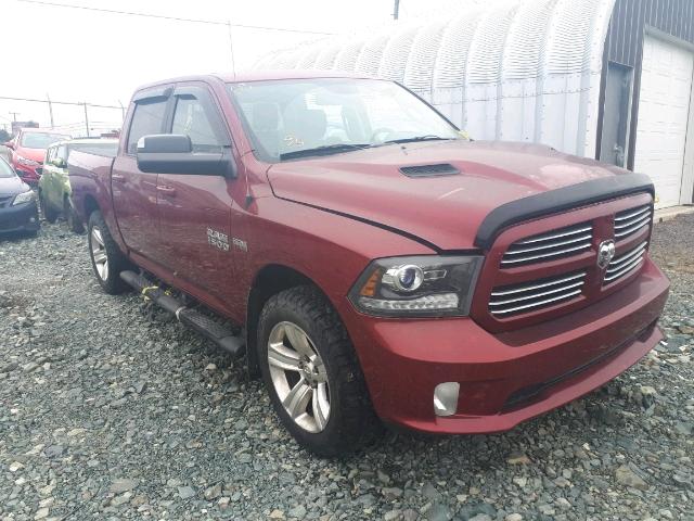 1C6RR7MT5FS539485 - 2015 RAM 1500 SPORT BURGUNDY photo 1