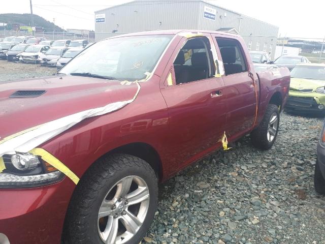 1C6RR7MT5FS539485 - 2015 RAM 1500 SPORT BURGUNDY photo 9