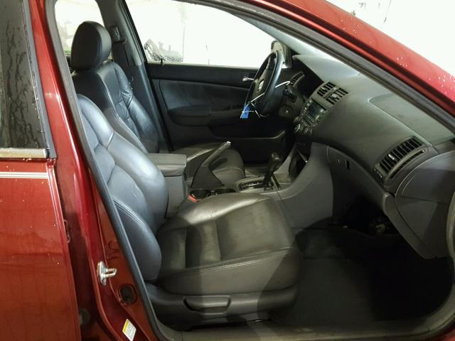 1HGCM56804A015319 - 2004 HONDA ACCORD EX MAROON photo 5