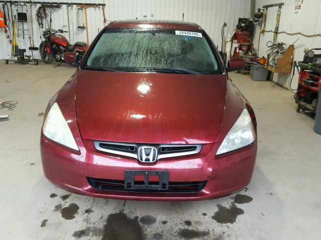 1HGCM56804A015319 - 2004 HONDA ACCORD EX MAROON photo 9