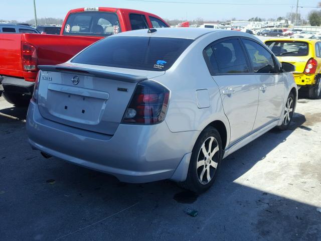 3N1AB6AP0CL688721 - 2012 NISSAN SENTRA 2.0 SILVER photo 4