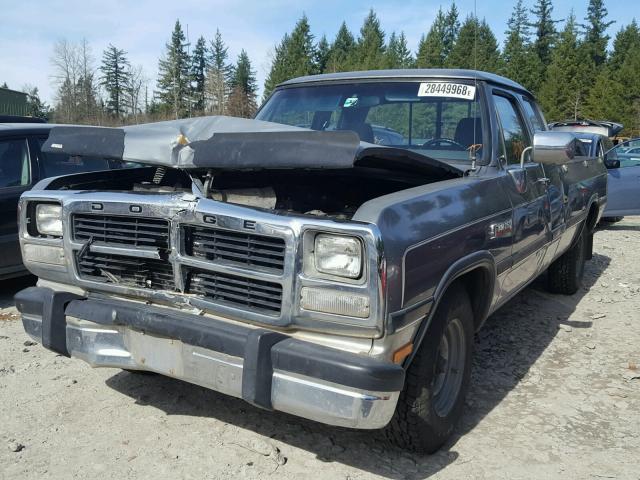 3B7KE23C6PM173640 - 1993 DODGE D-SERIES D GRAY photo 2