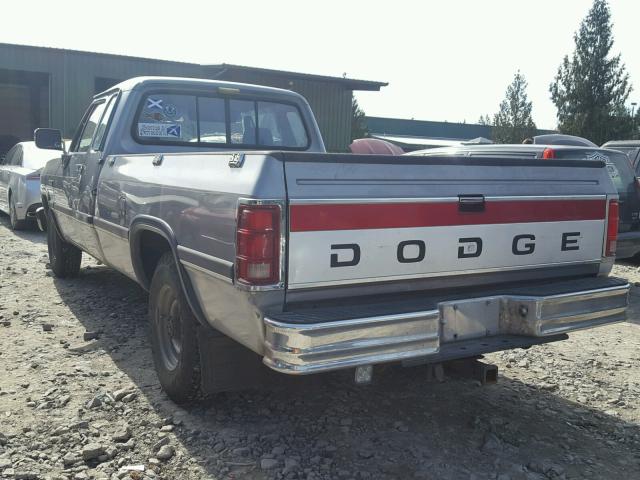 3B7KE23C6PM173640 - 1993 DODGE D-SERIES D GRAY photo 3