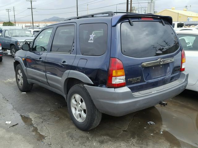 4F2YU08142KM40024 - 2002 MAZDA TRIBUTE LX BLUE photo 3