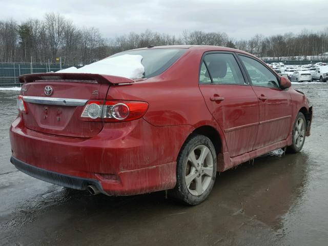 2T1BU4EE2CC864132 - 2012 TOYOTA COROLLA BA RED photo 4