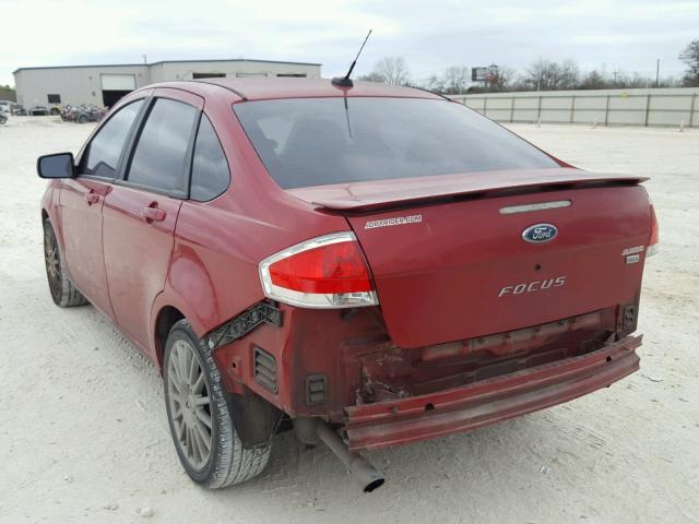 1FAHP36N89W108417 - 2009 FORD FOCUS SES RED photo 3