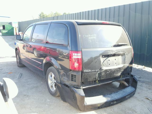 2D8HN54P48R837331 - 2008 DODGE GRAND CARA BLACK photo 3