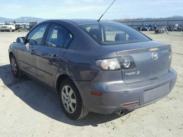 JM1BK12F381169560 - 2008 MAZDA 3 I GRAY photo 3