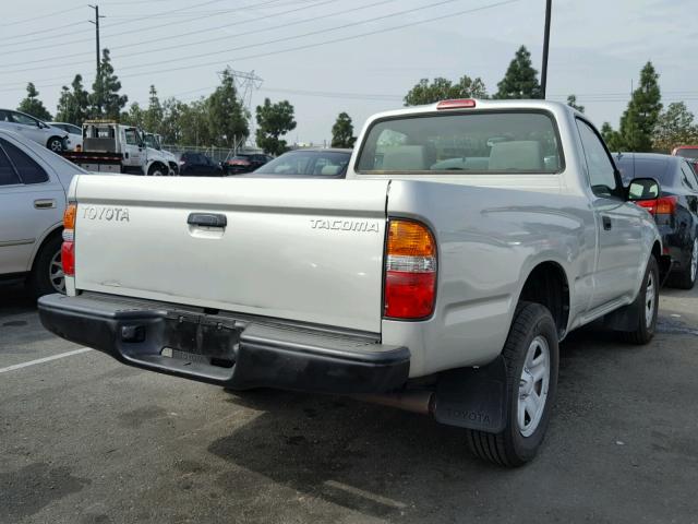 5TENL42N14Z335481 - 2004 TOYOTA TACOMA SILVER photo 4