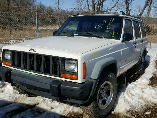 1J4FJ28S2VL602519 - 1997 JEEP CHEROKEE S WHITE photo 2