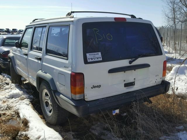 1J4FJ28S2VL602519 - 1997 JEEP CHEROKEE S WHITE photo 3