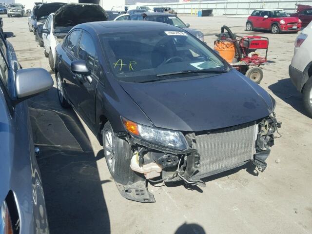 2HGFB2F97CH515794 - 2012 HONDA CIVIC EXL GRAY photo 1