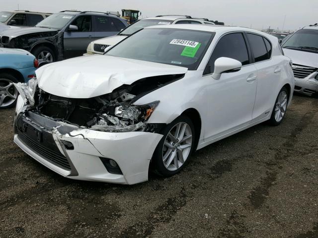 JTHKD5BH4E2178680 - 2014 LEXUS CT 200 WHITE photo 2