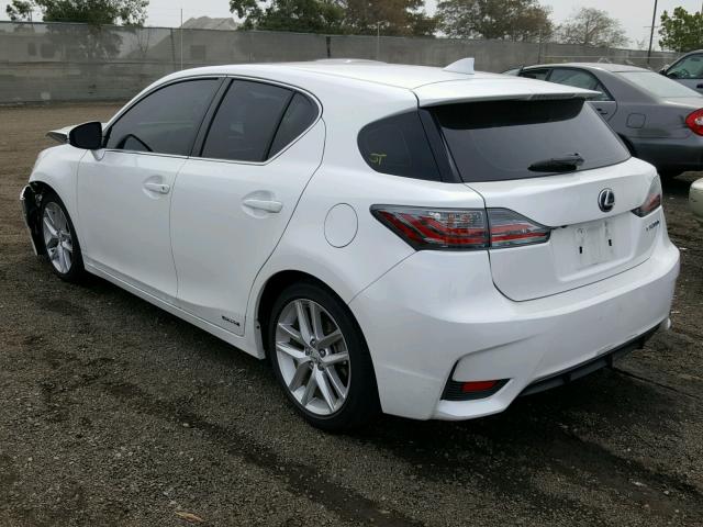 JTHKD5BH4E2178680 - 2014 LEXUS CT 200 WHITE photo 3