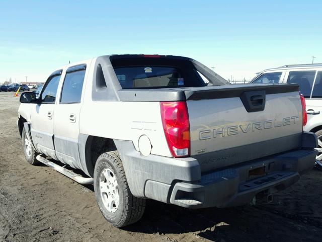 3GNEK12T44G174210 - 2004 CHEVROLET AVALANCHE BEIGE photo 3