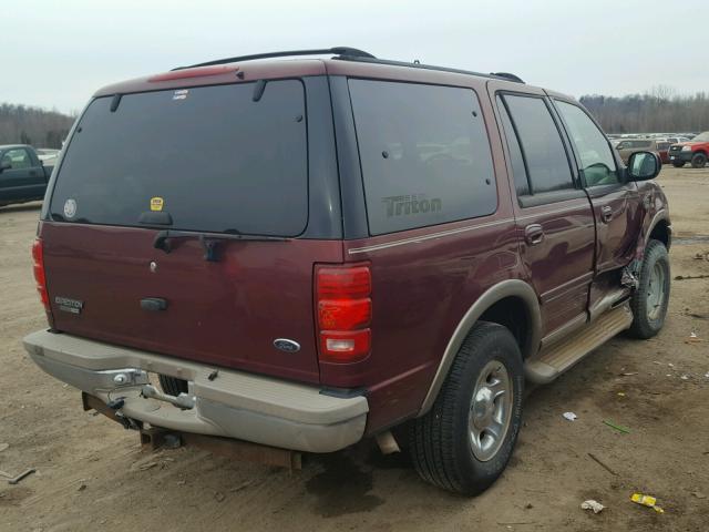 1FMPU18L5YLB64924 - 2000 FORD EXPEDITION MAROON photo 4