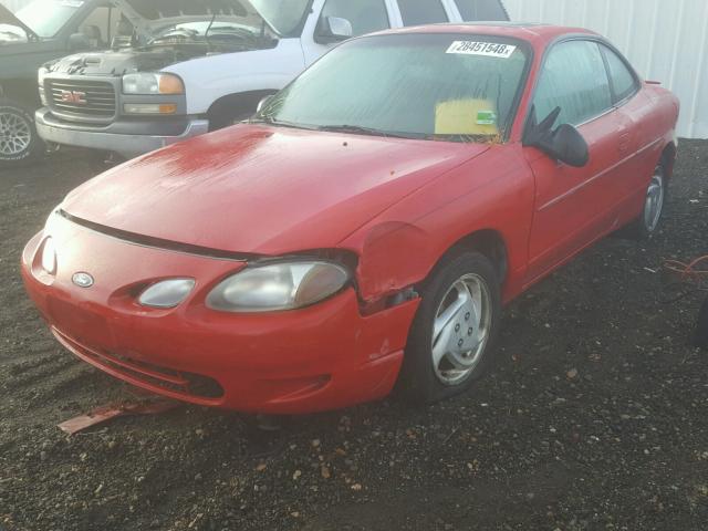 3FAKP1135XR199520 - 1999 FORD ESCORT ZX2 RED photo 2