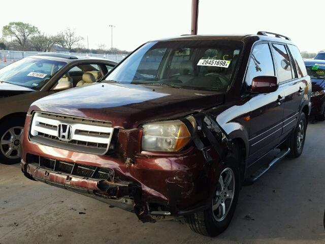 5FNYF285X7B032835 - 2007 HONDA PILOT EXL PURPLE photo 2