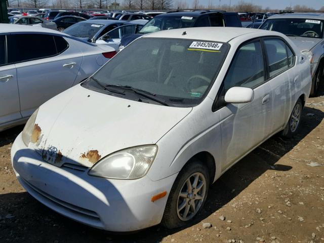 JT2BK18U020054927 - 2002 TOYOTA PRIUS WHITE photo 2