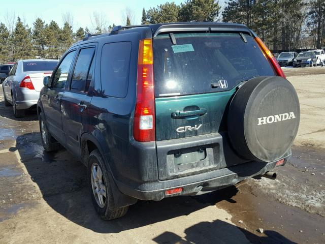 JHLRD78872C075832 - 2002 HONDA CR-V EX GREEN photo 3