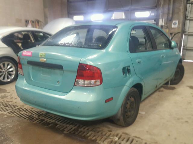 KL1TD56656B557467 - 2006 CHEVROLET AVEO BASE Yeşil fotoğraf 4