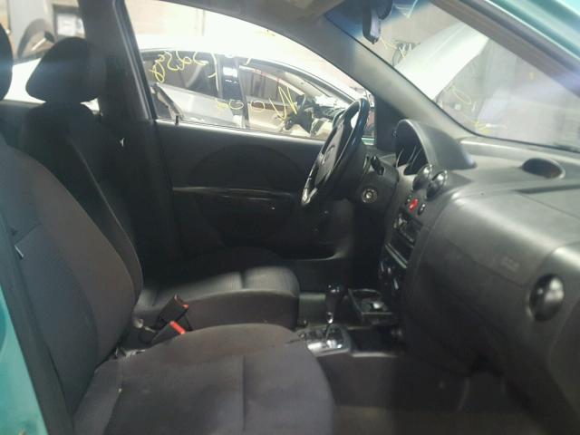 KL1TD56656B557467 - 2006 CHEVROLET AVEO BASE Yeşil fotoğraf 5