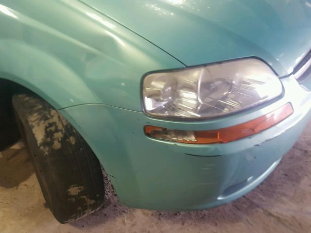 KL1TD56656B557467 - 2006 CHEVROLET AVEO BASE Yeşil fotoğraf 9