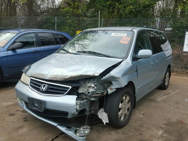 2HKRL18942H583072 - 2002 HONDA ODYSSEY EX BLUE photo 2