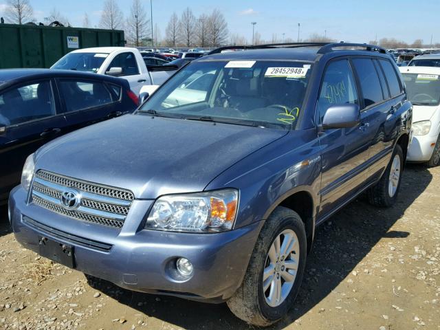 JTEEW21A170036485 - 2007 TOYOTA HIGHLANDER BLUE photo 2