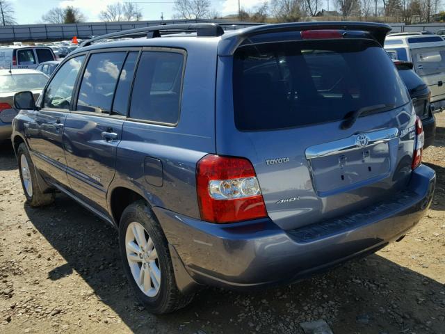 JTEEW21A170036485 - 2007 TOYOTA HIGHLANDER BLUE photo 3