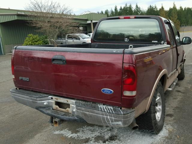 1FTDX1865VKA05248 - 1997 FORD F150 BURGUNDY photo 4