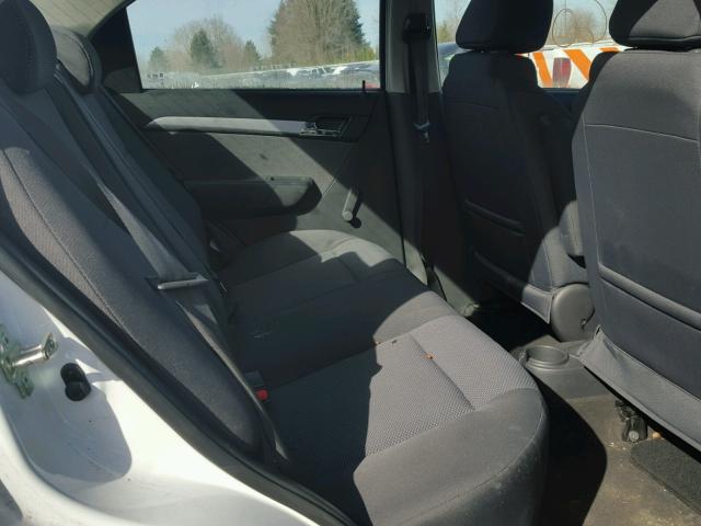 KL1TD5DE3BB233583 - 2011 CHEVROLET AVEO LS WHITE photo 6