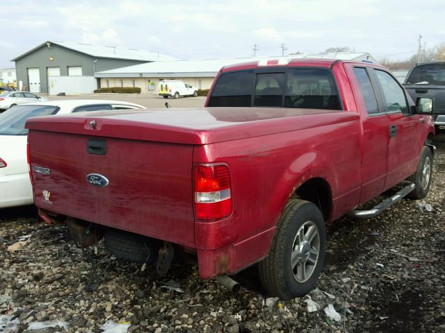 1FTPX14V47FB18663 - 2007 FORD F150 RED photo 4