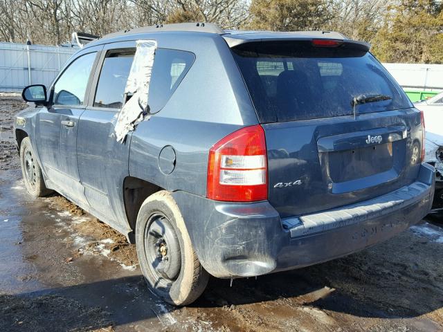 1J8FF47W58D696846 - 2008 JEEP COMPASS SP BLUE photo 3